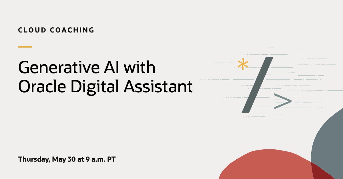 Dive deep into the world of conversational #AI and unveil the potential of Oracle Digital Assistant. social.ora.cl/6011b0qML