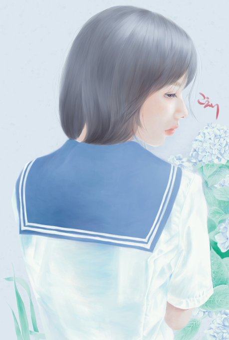 「from behind school uniform」 illustration images(Latest)