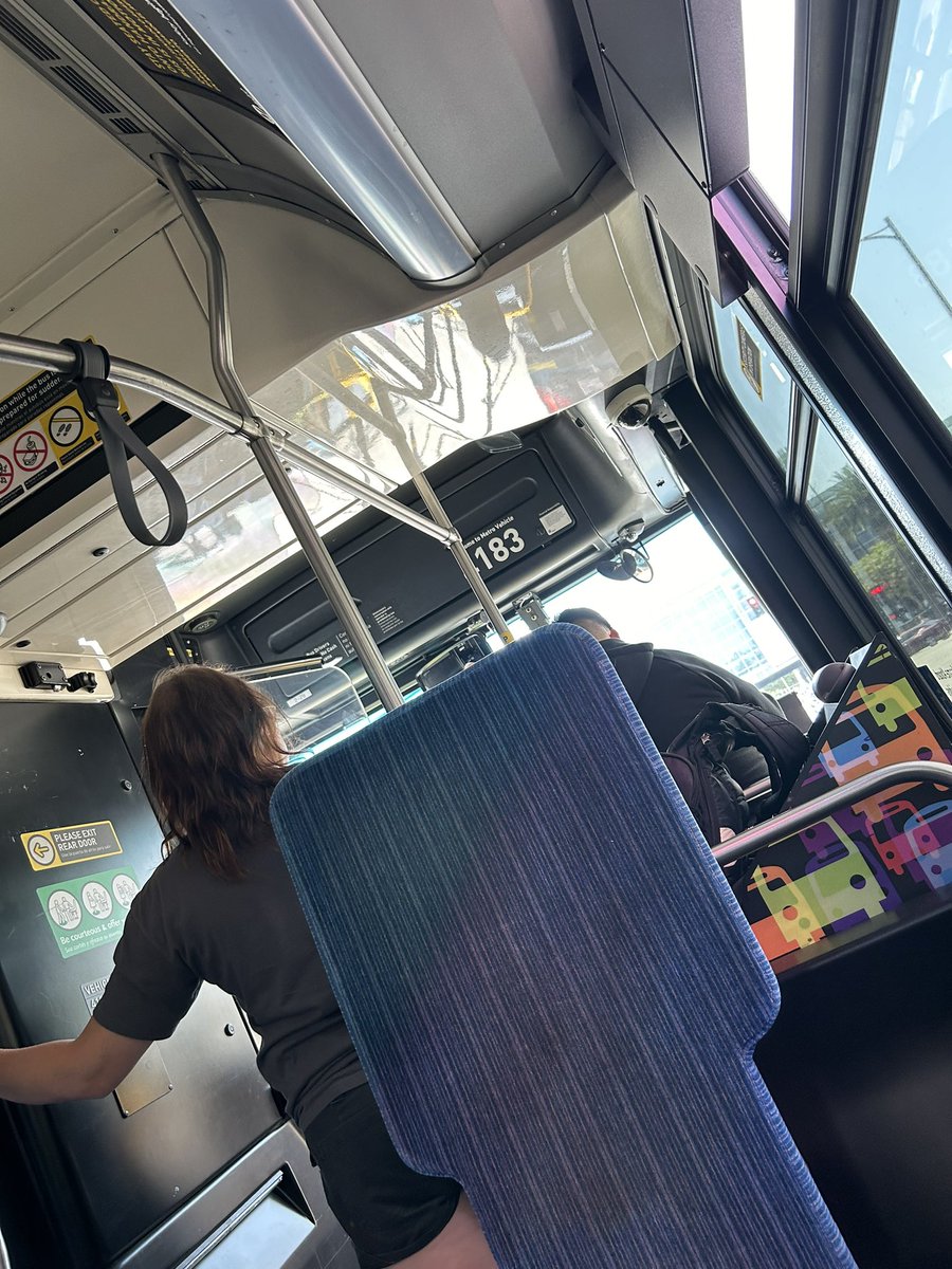 dawnarlene39's tweet photo. Quick question for the #lametrotransit is this how we allow passengers to ride the bus now when the buses aren’t crowded? In front of the yellow line and right at the door. https://t.co/tYQNs0JMh8