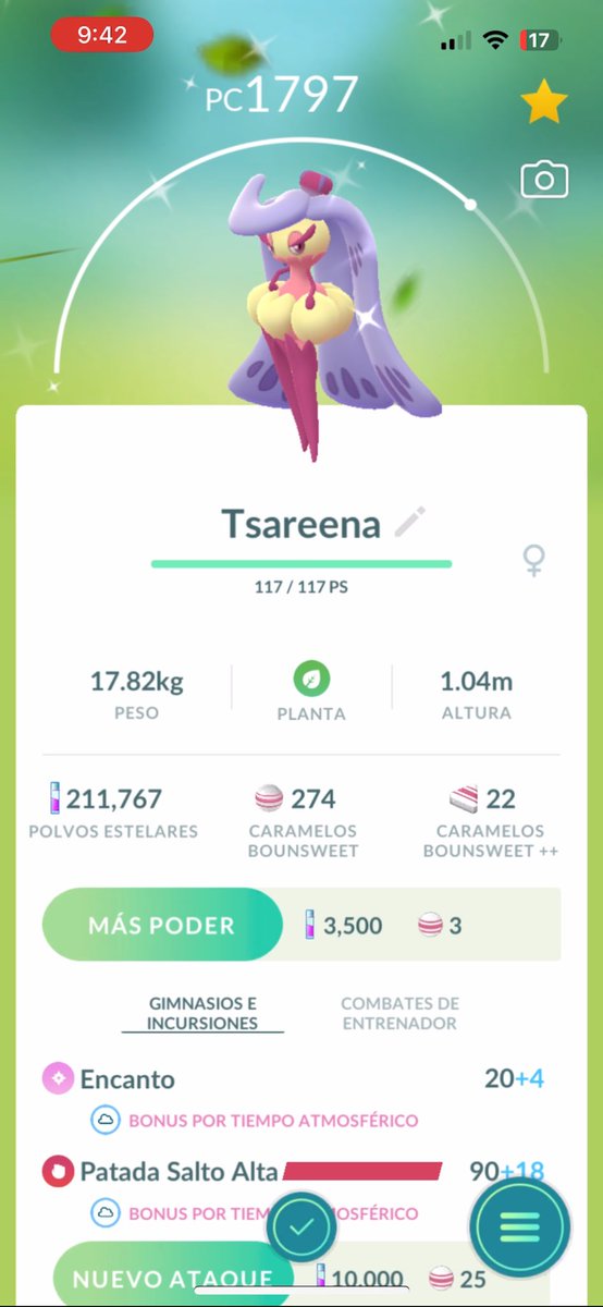 HKevin7's tweet photo. ✨Bounsweet Community Day✨ #bounsweet #shinybounsweet #shinysteenee #shinytsareena #shiny #pokemongo https://t.co/nzOgwsospF