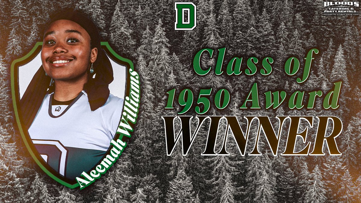 𝐂𝐥𝐚𝐬𝐬 𝐨𝐟 𝟏𝟗𝟓𝟎 𝐀𝐰𝐚𝐫𝐝 🏆 Congratulations to Aleemah Williams, who is honored for her outstanding dedication to community service and academics! #TheWoods🌲 | #GoBigGreen