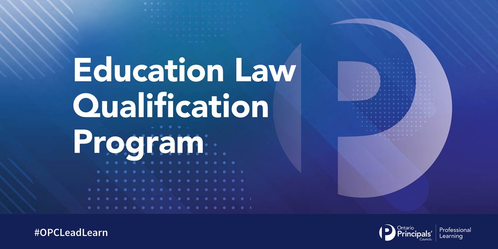 ⚖️ Our Education Law Qualification Program (ELQP) includes the statutes that inform education in Ontario from the federal level to the board and school levels with an emphasis on accountability, laws, polices and regulations. Register by September 17. principals.ca/en/professiona…