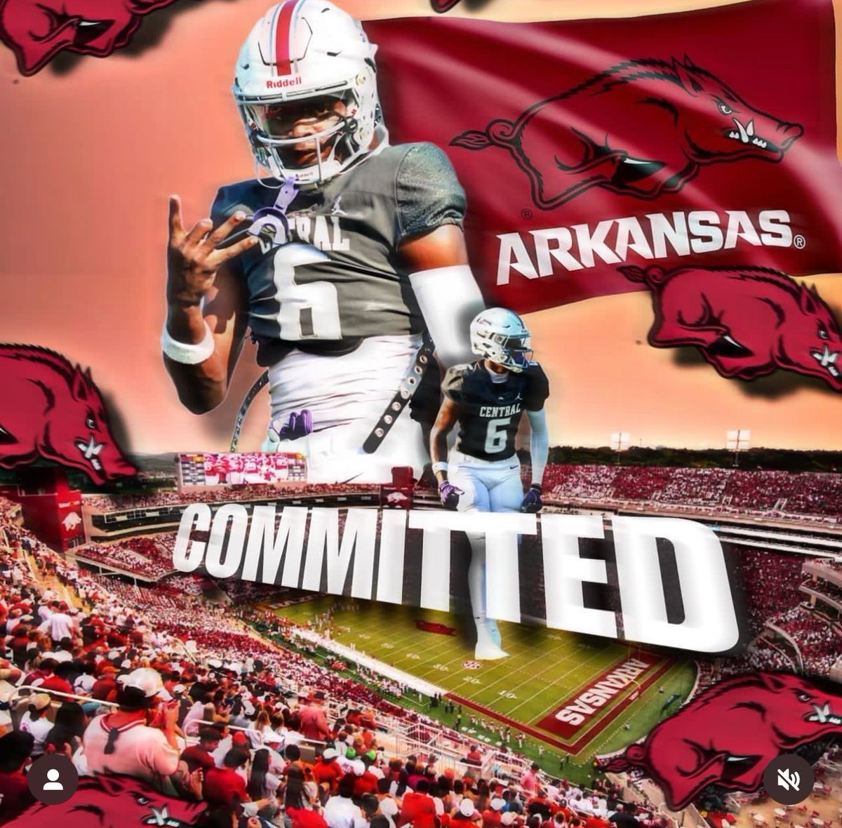 100% COMMITTED ❤️🤍 @RazorbackFB @CoachT_22 @coachjeff26 @PBCbroncosFBALL @ESPNTop63 @RonnieFouch @On3Recruits @EraPrep @JohnGarcia_Jr @larryblustein #razorback