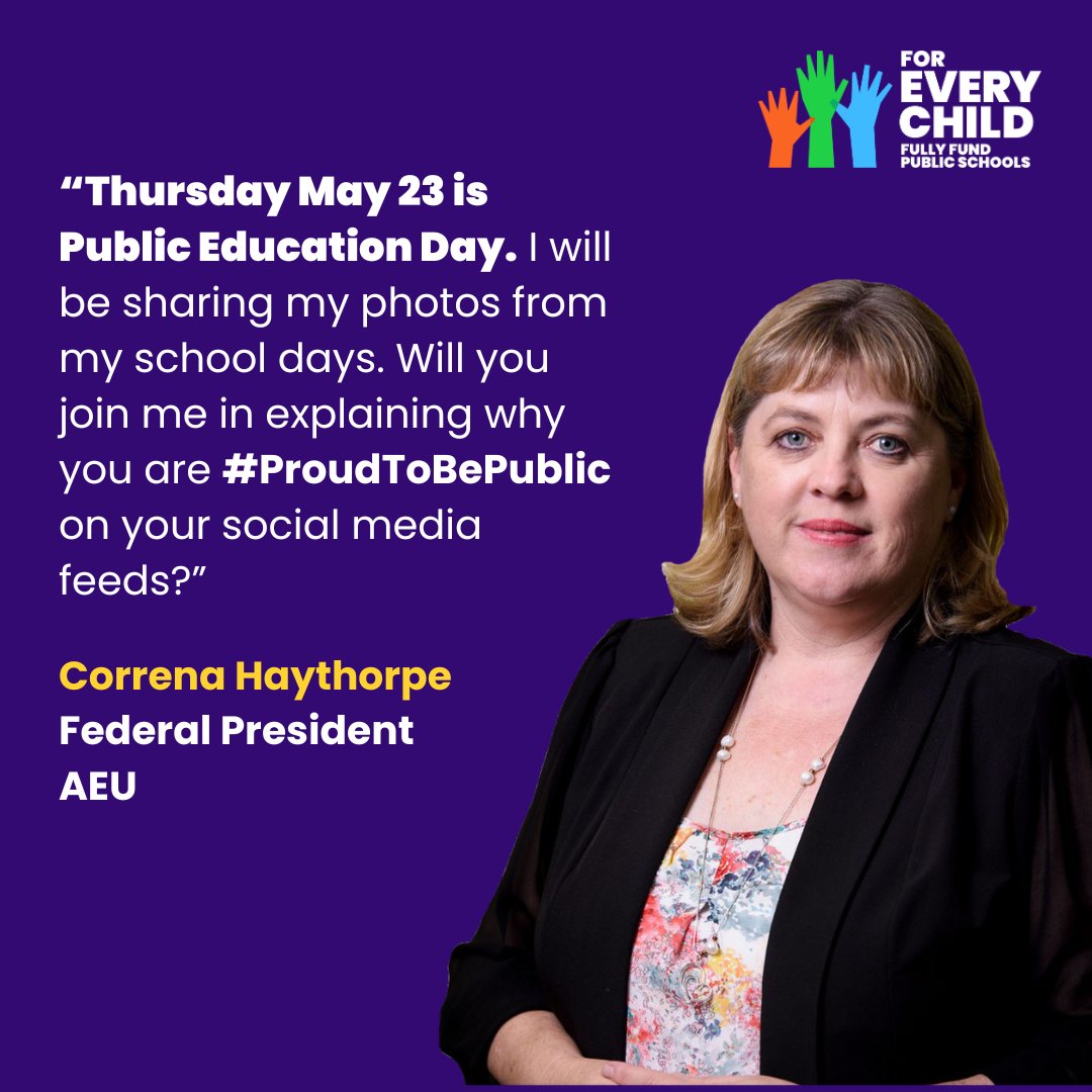 Millions of Australians have attended public schools & know first-hand the positive impact it had on our lives. Tomorrow on Public Education Day help us celebrate our incredible public schools as we call on the Albanese Government to fully fund public education. #ProudToBePublic