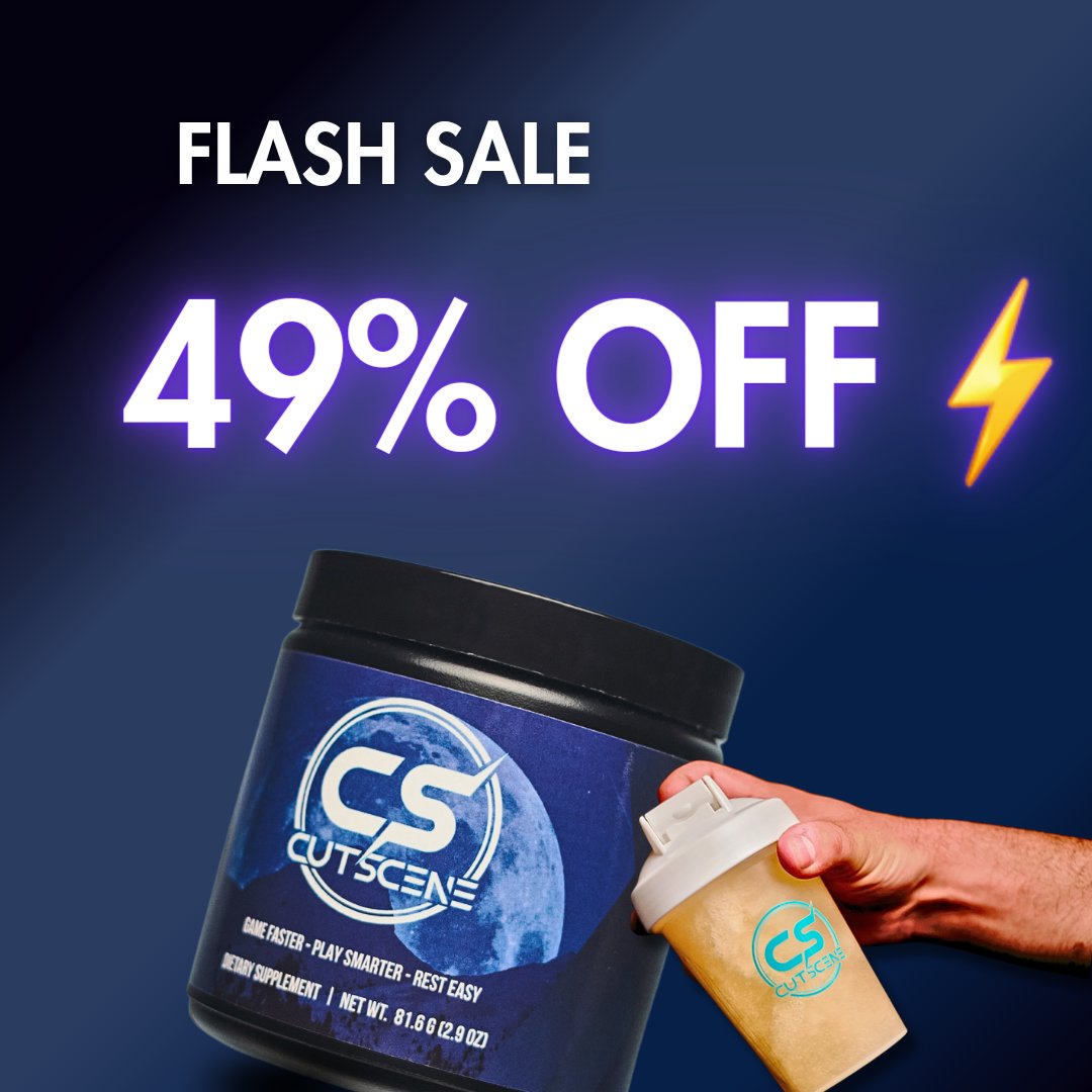 CutSceneSleep's tweet image. Our First Ever Sale 🤯!! 
Save over 49% on CutScene.
"hands down the greatest sleep aid drink on the market" #sleepaid #sleep #cutscenesleep