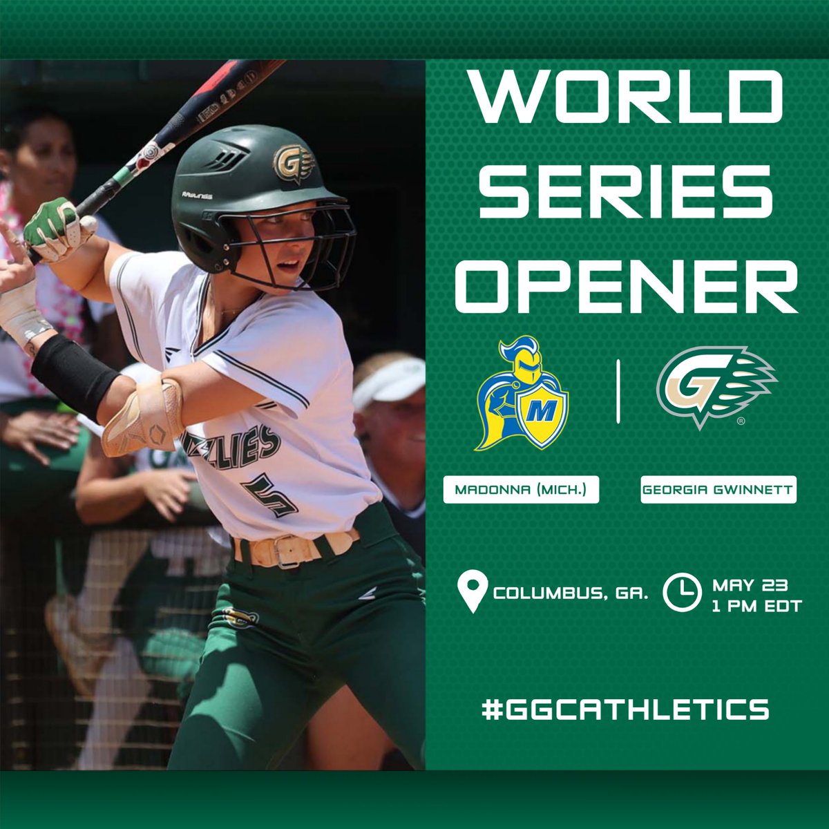Grizzlies Playing Madonna in Thursday's World Series Opener. GGC is making its fourth trip to the World Series. 📰 - tinyurl.com/mshtehmk #GGCAthletics