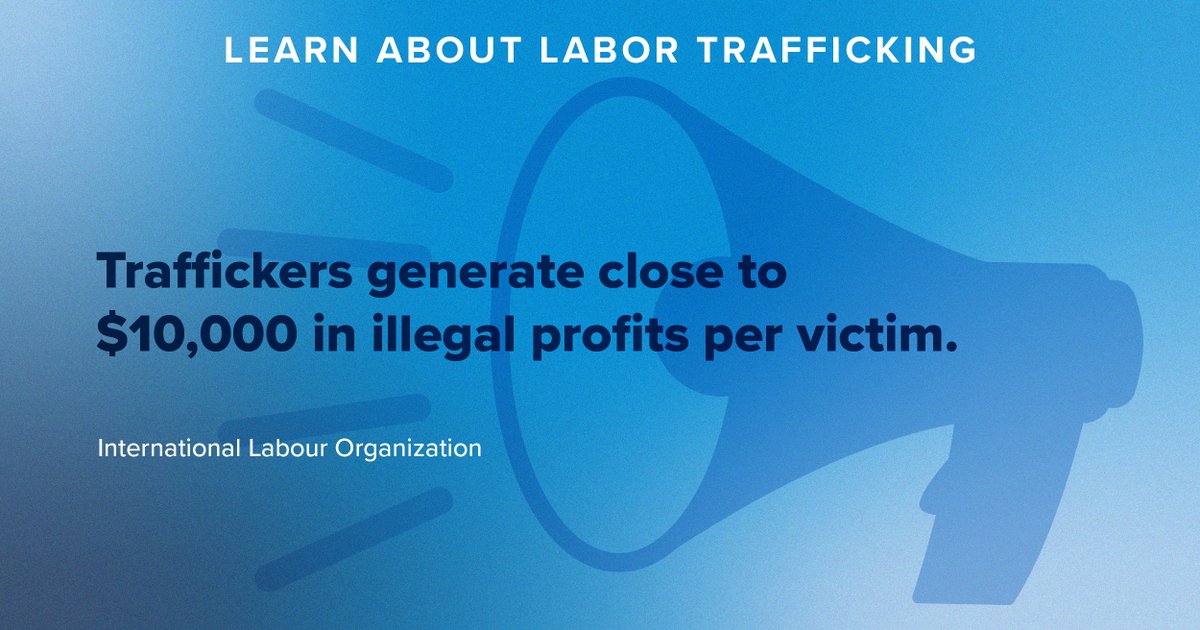 Profits made from #LaborTrafficking are on the rise. You can help those victimized by this crime by learning what forced labor is and how to identify the signs: go.dhs.gov/ZJU