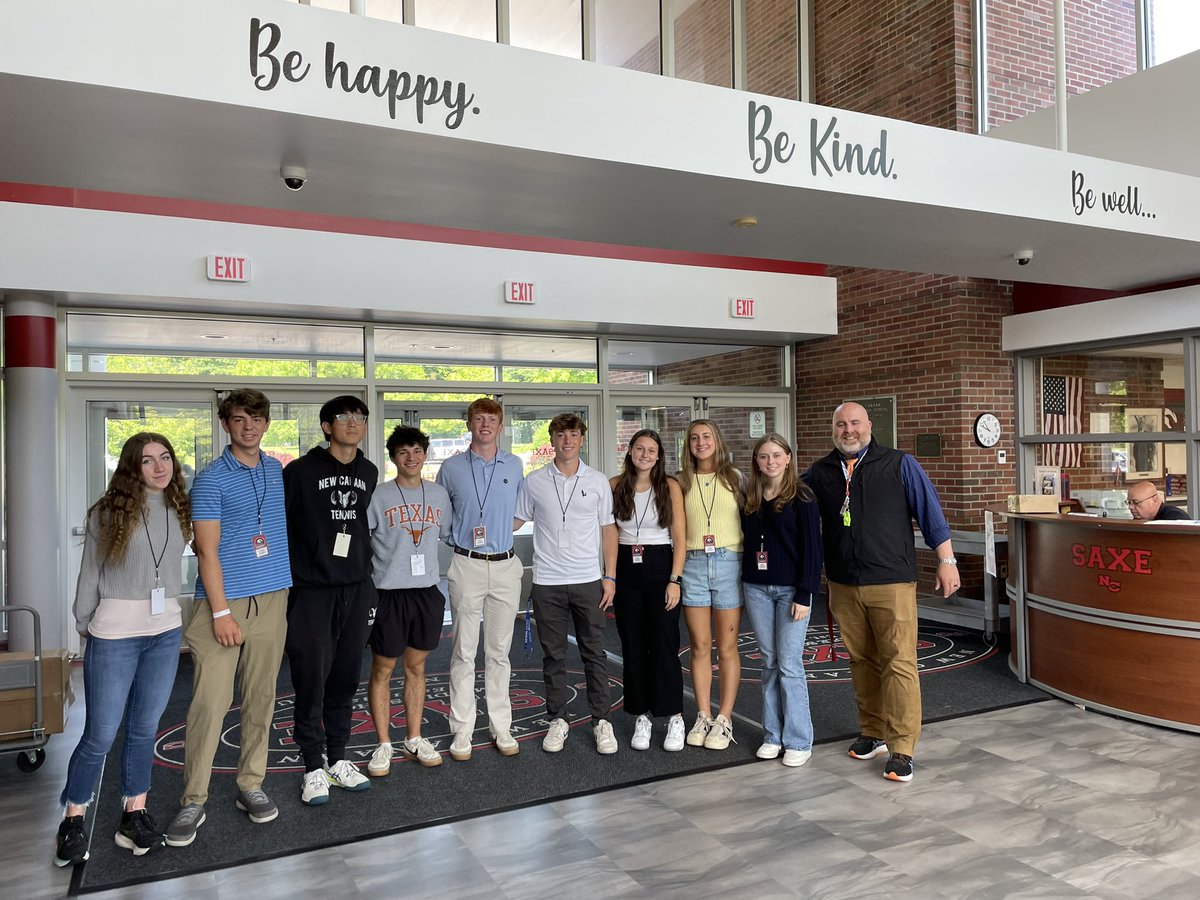 Thanks to Mr. Bedard for all the prep to warmly welcome our most recent batch of <a href="/NCHS_CT/">NCHS</a> Senior Interns! It’s exciting to see these familiar faces back at <a href="/SaxeMS/">Saxe Middle School (CT)</a> - welcome back!
