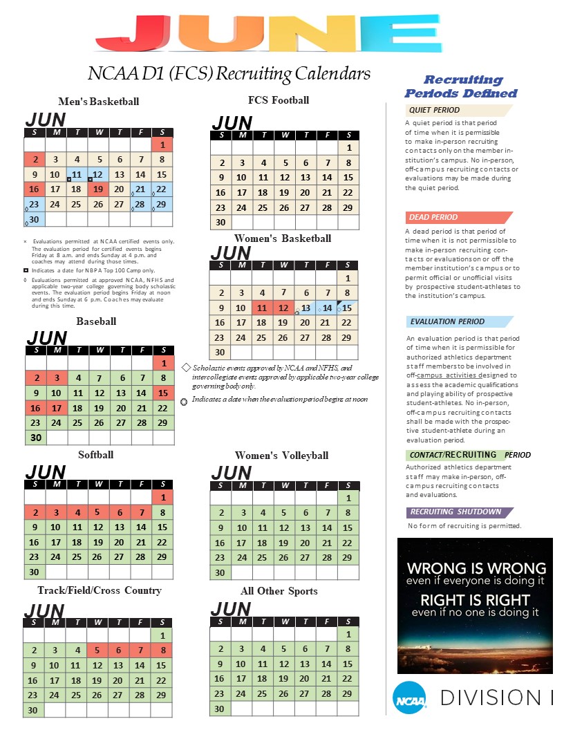 Summer fun with June recruiting calendars for all of our <a href="/IndStAthletics/">Indiana State Athletics</a> sports!

Some are pretty tricky, so look closely before engaging in recruiting activities, coaches!