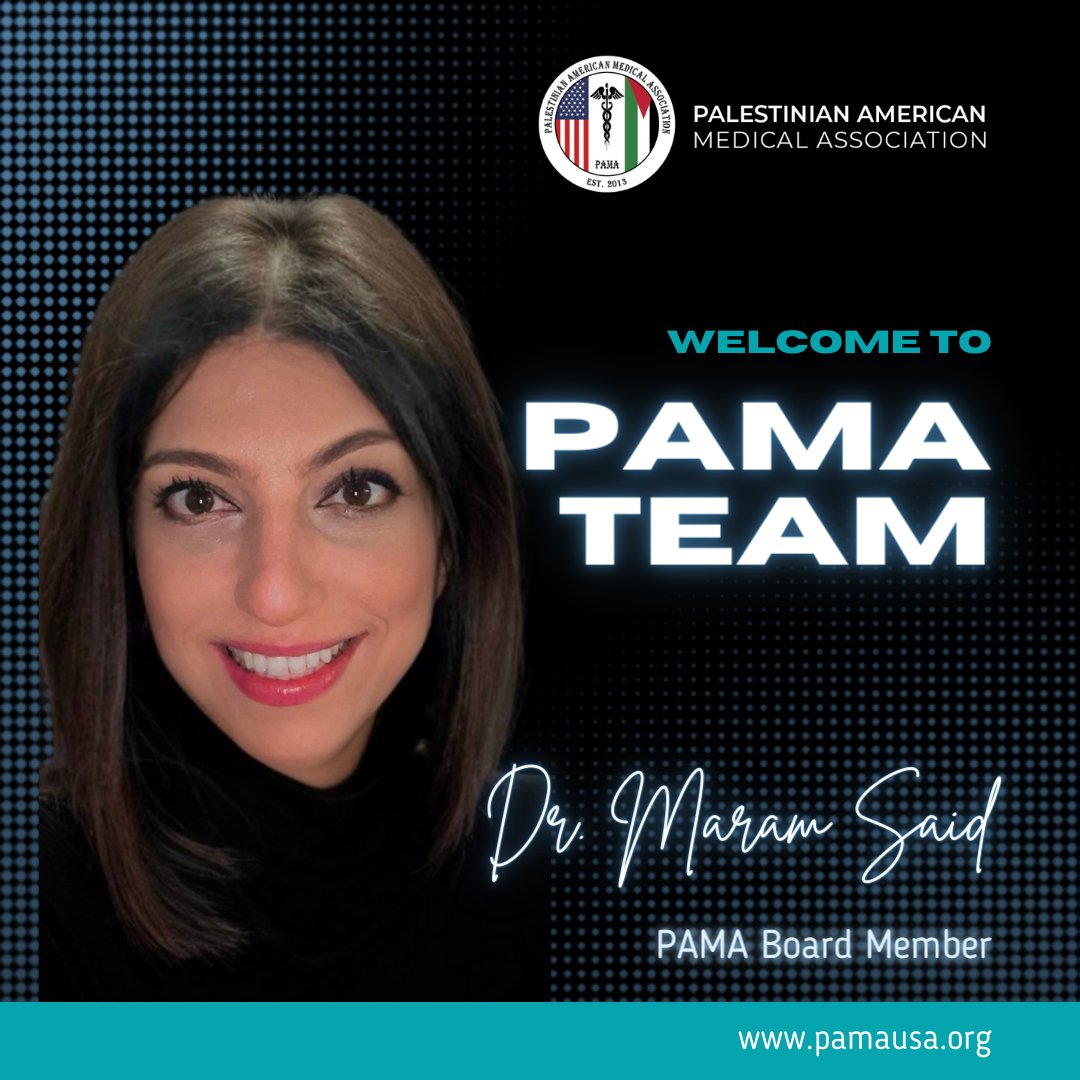 📷 Welcome, Dr. Maram Said! 📷 We are thrilled to introduce Dr. Maram Said as the newest member of our Board of Directors at PAMA. Dr. Said brings a wealth of experience and a deep commitment to our mission. Join us in giving her a warm welcome! 📷 #Welcome #NewBoardMember