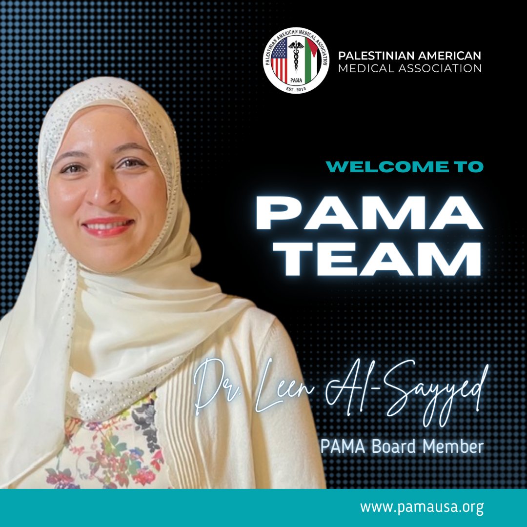 📷 Exciting News! Welcome, Dr. Leen Al-Sayyed! 📷 We are delighted to welcome Dr. Leen Husni Al-Sayyed to our Board of Director at PAMA. Dr. Alsayyed's extensive experience and dedication to our mission make her a valuable addition to our team. Let's give her a warm welcome! 📷
