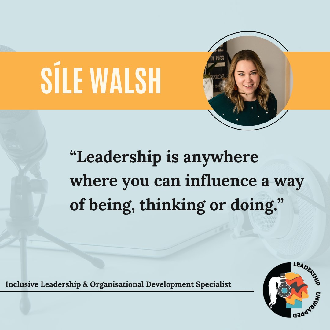 Leadership Unwrapped (@leaderunwrapped) on Twitter photo Have a listen to our latest episode with the wonderful <a href="/SileWalsh1/">Síle Walsh - Inclusive Leadership Specialist</a> 🎙🎧
Síle describes leadership as not just positional, but also as thought leadership and social leadership. A must listen for anyone interested in the topic!
👉 tinyurl.com/eavbxek5
#leadership #inclusion Have a listen to our latest episode with the wonderful <a href="/SileWalsh1/">Síle Walsh - Inclusive Leadership Specialist</a> 🎙🎧
Síle describes leadership as not just positional, but also as thought leadership and social leadership. A must listen for anyone interested in the topic!
👉 tinyurl.com/eavbxek5
#leadership #inclusion