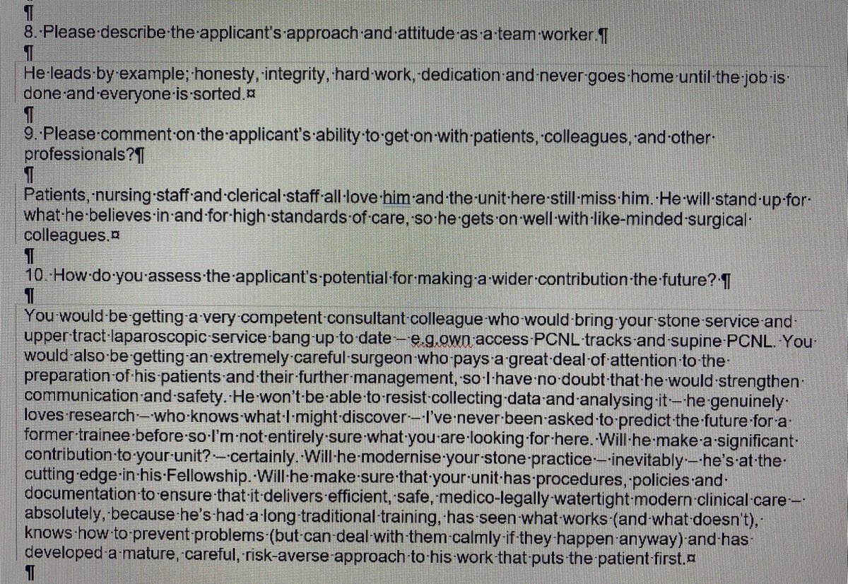 13yrs ago today- my Trainer & referee SRS wrote this reference for Consultant job in South. 🙌🏽 So grateful for allies in dark times who support #IMG. No establishment support. ⁦@IBUSurology⁩ Are times changing?