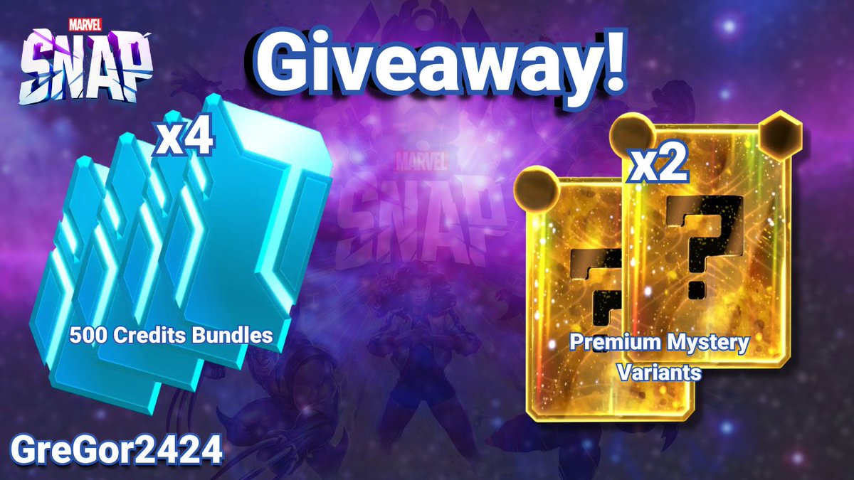 GreGor_2424's tweet photo. SNAP GIVEAWAY! 6 Winners will be chosen.

I will be giving away:
x1 Premium mystery variant and x1 500 credit bundle here on Twitter.
x1 Premium mystery variant and x3 500 credit bundles on YouTube.

To Enter:
✅Like
✅RT
✅Follow @GreGor_2424

For YT: 
✅Like the Video. Link to vid in reply.
✅Comment Done!
You don't need to subscribe but if you do it is appreciated 💙