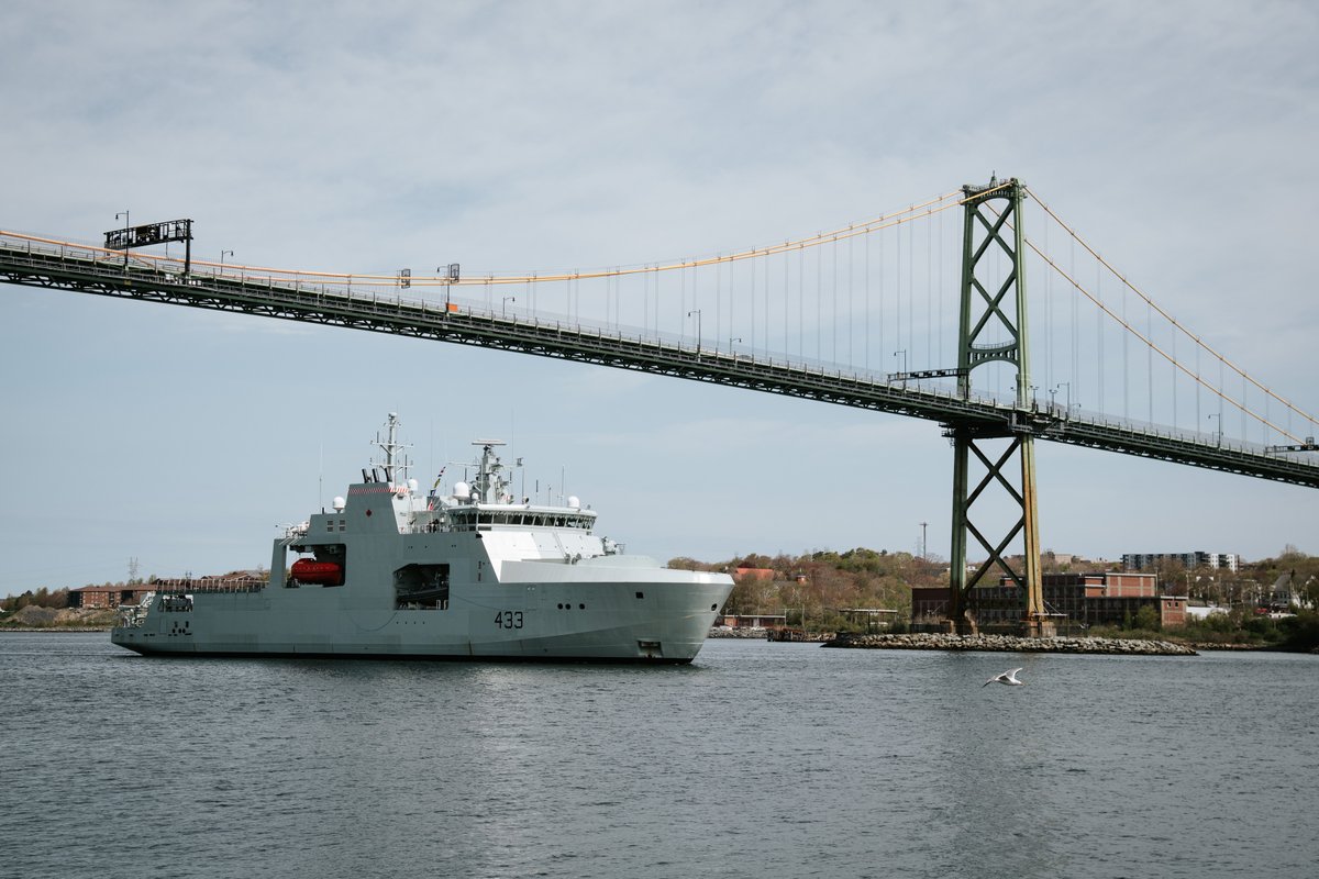 The newly commissioned #HMCSWilliamHall departed for France today for the 80th Anniversary of D-Day commemoration ceremony, including Juno Beach, on #OpDistinction. The ship's company will take part in several ceremonies and conduct port visits while abroad. #HelpLeadFight