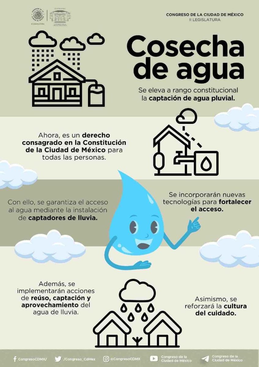 ¡En la #CDMX se eleva a rango constitucional la captación de #agua de lluvia! 🥳🌧️
El pleno del Congreso local aprobó el dictamen en materia de uso, aprovechamiento y distribución del agua en la capital
Les contamos más detalles🧵👇
📸CongresoCDMX