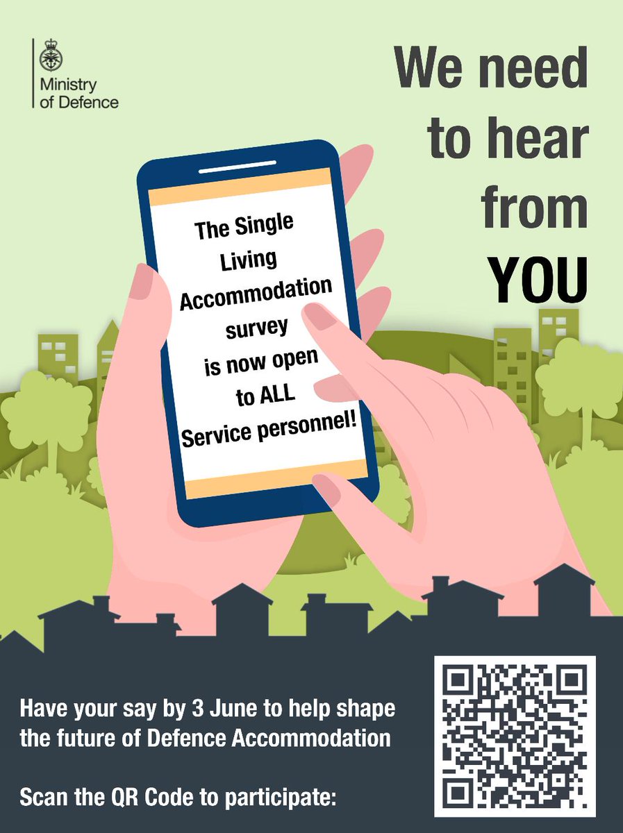RAFHWYHIVE's tweet photo. Single Living Accommodation Survey Reminder📣
If you haven't yet - all Service personnel to please take part in the 2024 SLA  Survey. Your feedback will help Defence develop SLA standards and make decisions that shape the future of SLA 
https://t.co/aC8lftJcQO https://t.co/nBr58RwLCa