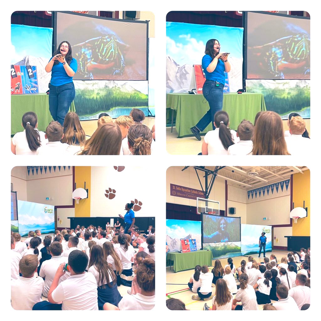 A big thank you to <a href="/EarthRangers/">Earth Rangers/Éco Héros 🐸🌎</a> for bringing environmental education and some animal friends to our school today. 🐢🐢🐢 Our Sabres had so much fun! 💚🌎💛 <a href="/StSofia_DPCDSB/">St.Sofia_DPCDSB</a> <a href="/DP_EcoSchools/">@DP_EcoSchools</a>