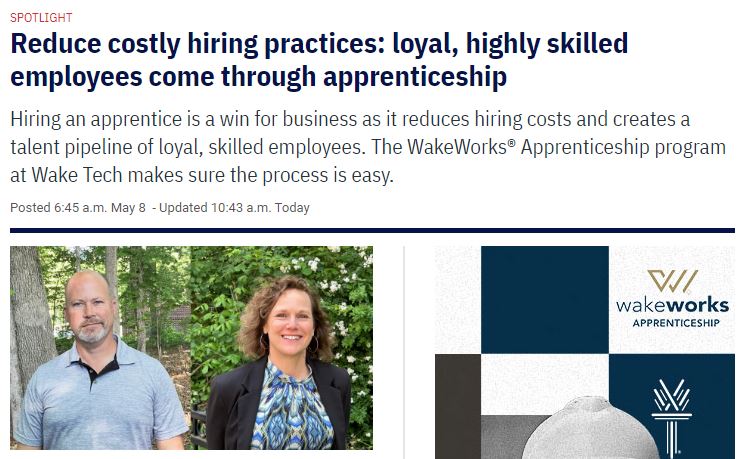 Wake Tech Apprenticeship tweet media