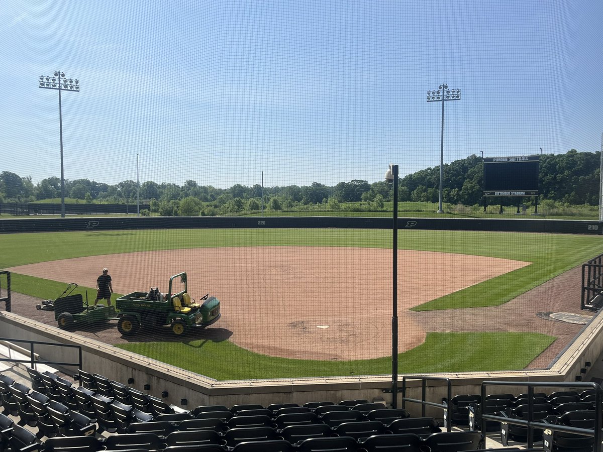 We visited this beauty, Bittinger Stadium, at @PurdueSports today! Finalizing preparations for the 2024 @IHSAA1 🥎 State Finals! Looking forward to working with the @PUSportsTurf crew again! #BeAChampionOfHighSchoolSports #ThisIsYourIHSAA #FaceOfSportsmanship