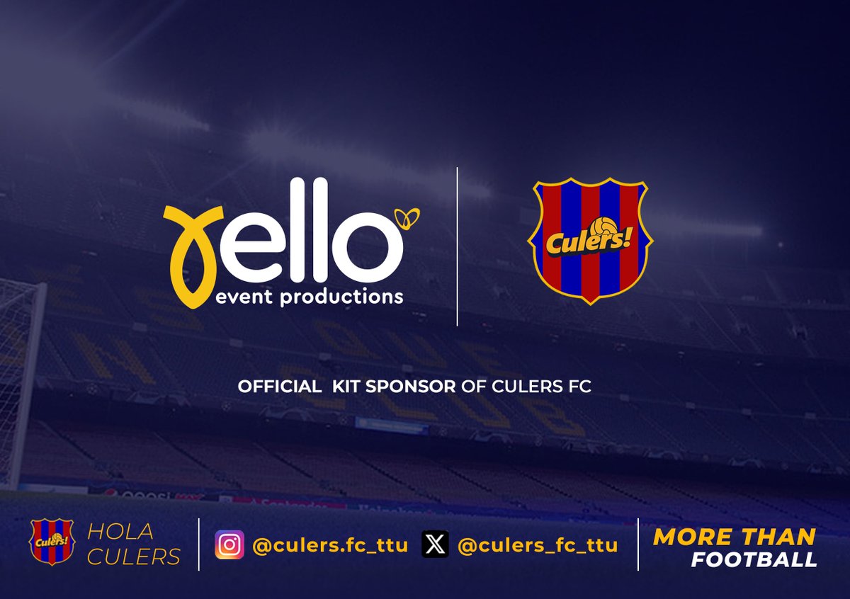 culers_fc_ttu's tweet photo. EXCL π΅π‘π¨:OFFICIAL CLUB SPONSORS @yelloeventgh Production
#CulersFc #YelloEvents #MoreThanFootball πβ€οΈ https://t.co/fRHHPhKh6x