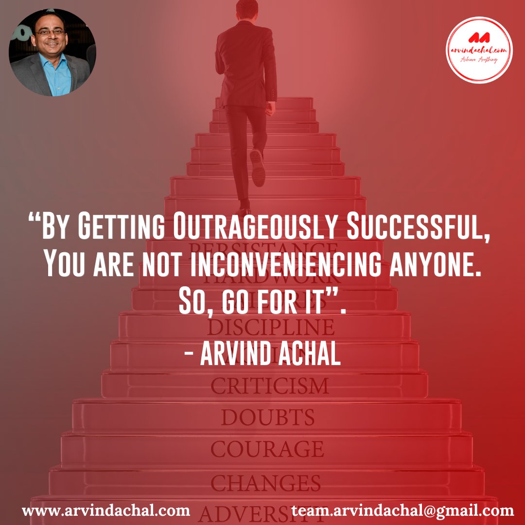 #qotd #quoteoftheday #achieveanything
For more - Visit arvindachal.com and follow -
instagram.com/arvindachal
facebook.com/AchieveWithArv…
x.com/arvindachal

Like, Comment and Share it Forward... You never know this may make someone's day...