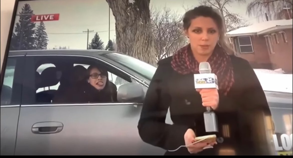 Emma Murray Daybell Chad DayBell’s daughter making faces at news reporters as police search Chads house  in January 3, 2020. Emma asked reporters to leave , she later pulls up in car mocking the situation. #ChadDaybell #LoriVallow