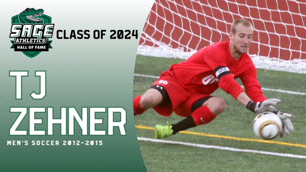 Former #RussellSageCollege Men's Soccer goalie TJ Zehner will be inducted into our Athletics Hall of Fame on Saturday, June 1.
He holds the program career records in numerous categories including wins, goals against average (0.94) and saves
Read More: sagegators.com/x/pdavz
🐊⚽️