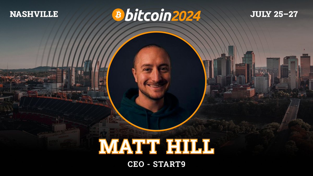 Please welcome @_MattHill_, CEO of @start9labs, to the official Bitcoin 2024 speaker lineup! A ruthless advocate for the disintermediation of computing infrastructure through the proliferation of personal servers, Matt will be a welcome voice for the sovereignty-minded at B24!