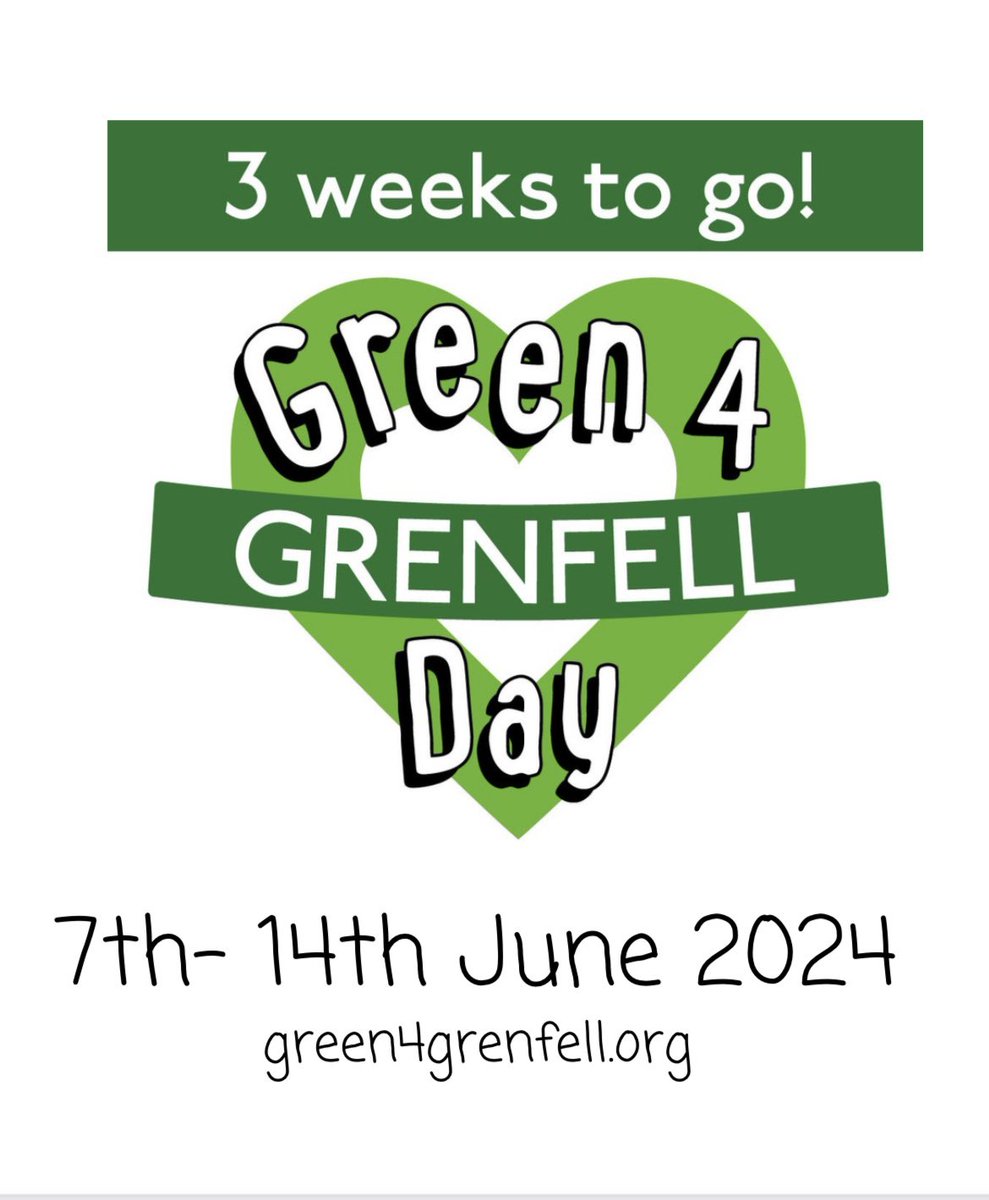 It's that time of year again! Let's get your sign up for Green4Grenfell Day. A day dedicated to showing love for your community. Plan your volunteering project, bring together your community and show the love 💚