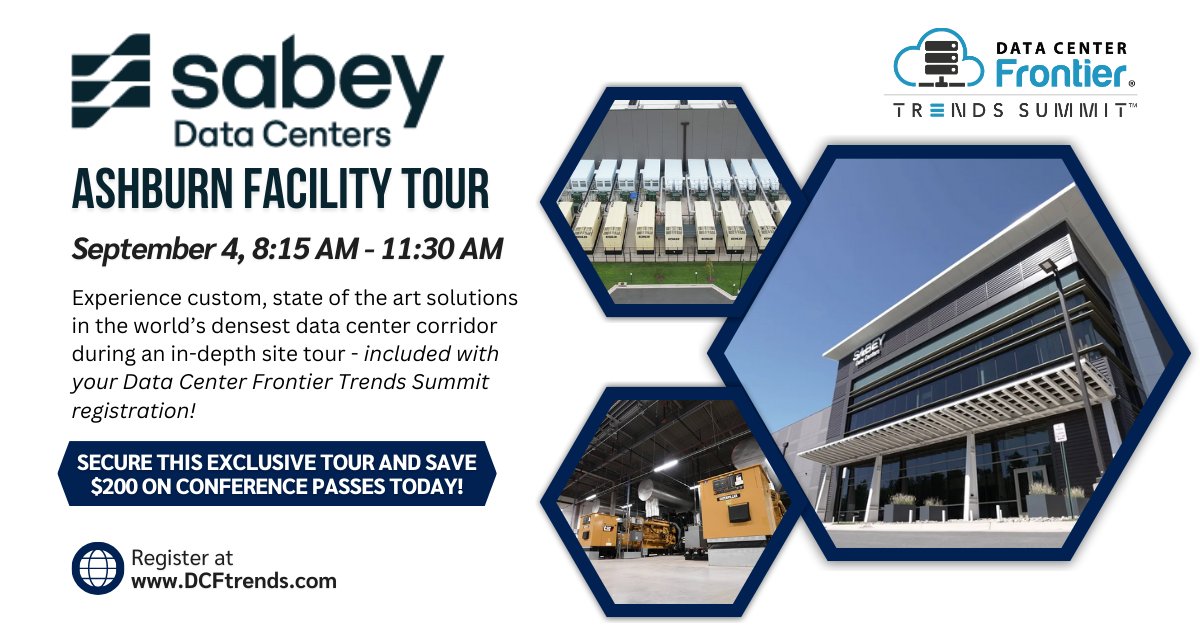 Experience custom, state of the art #colocation solutions in the world’s densest #datacenter corridor during an in-depth site tour at Sabey Data Centers @SabeyDC, included with your DCF Trends Summit registration! #cloud #AI Learn more & pre-register at: bit.ly/4aCgZ3B