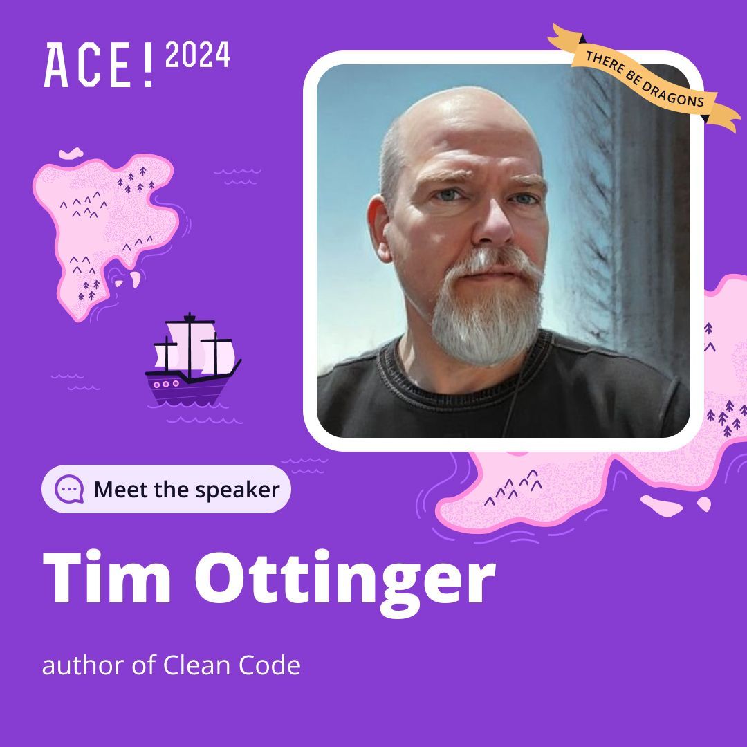 Thrilled to have Tim Ottinger at ACE! 2024! Join his talk on 'Readability Under The Microscope (with samples).' Gain insights into writing clearer, more maintainable code. #ACEconf #CodeQuality #SoftwareDevelopment