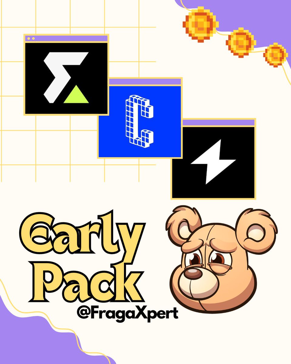 FragaXpert's tweet image. EARLY PACK by FragaX 🧵
Discover 3 super early projects that could explode! 🚀👇

@Zigma_Org
@createlayer
@power
And a special bonus at the end! 👀

• Powered by @xSpiderSense
(1/5)