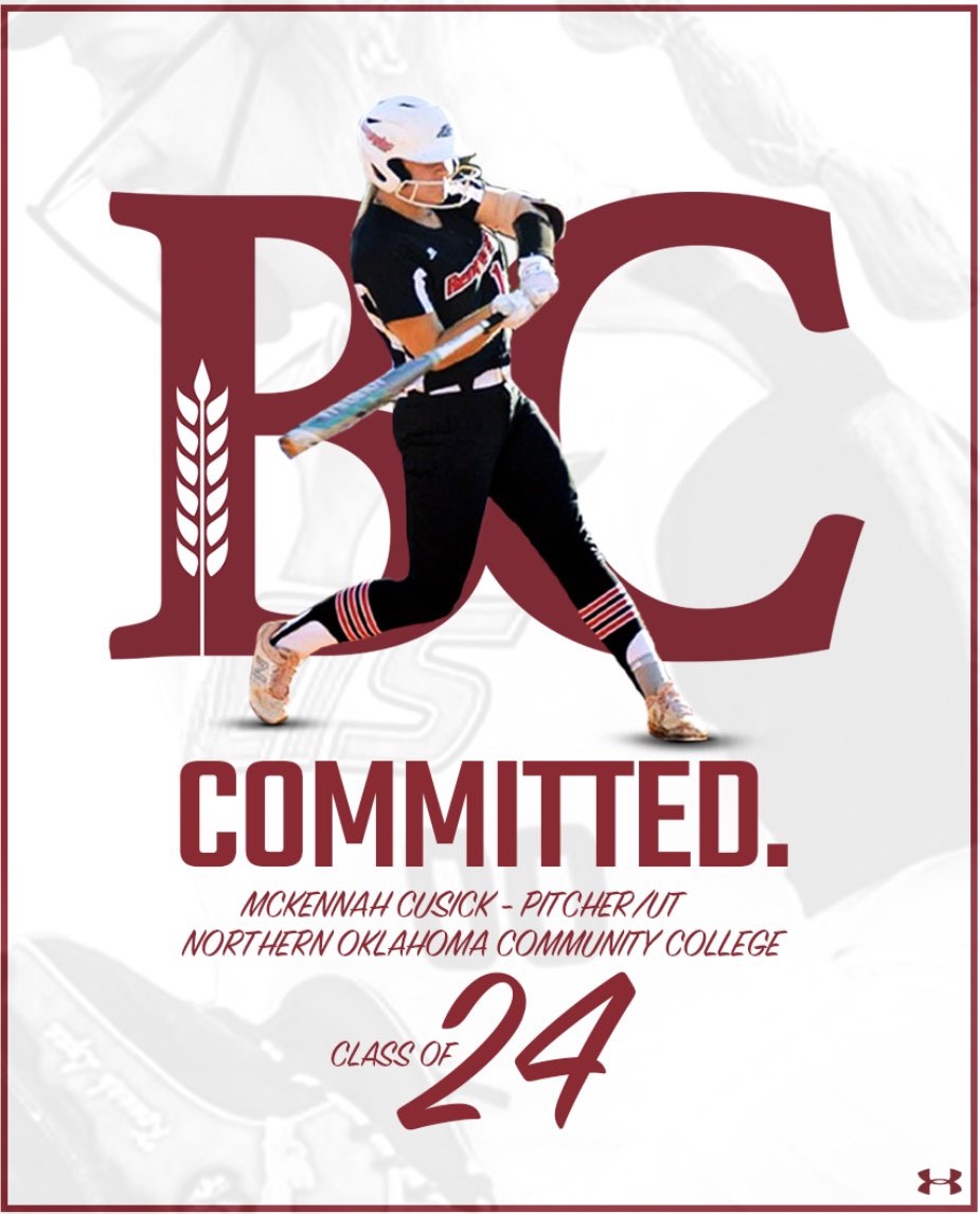 Please welcome Pitcher/UT from Northern Oklahoma College, McKennah Cusick! McKennah is a Newton native and will make an immediate impact in the circle and at the plate. Welcome home to the family! #RollOn
