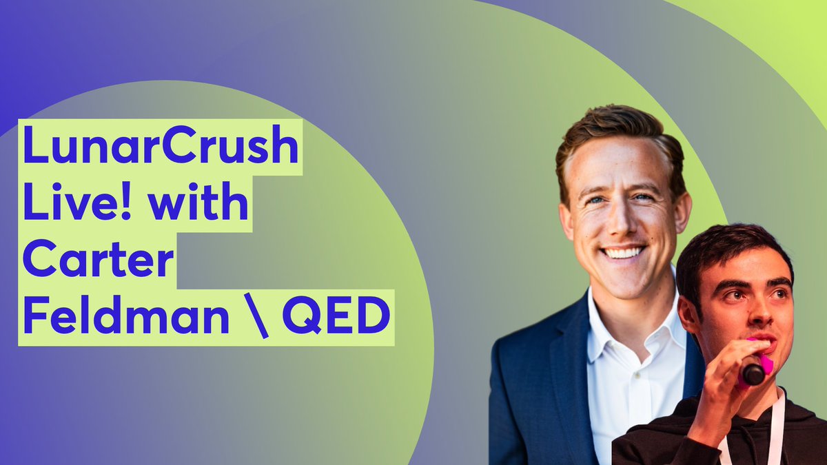 Join host @joevezz for another episode of LunarCrush Live! with @cmpeq of @QEDProtocol! QED is the world's first zk-Native blockchain protocol, built to scale trustless computation and privacy for the next generation of the internet. Streaming on on X and YouTube tomorrow at