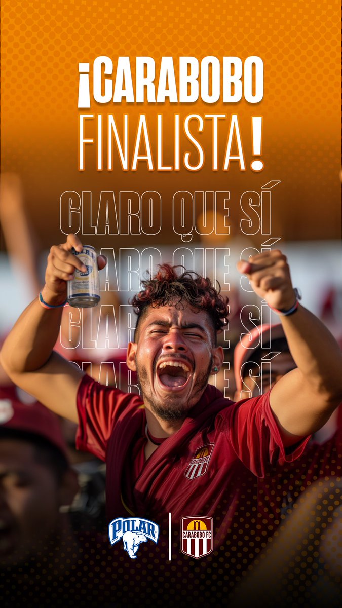 PolarPilsen's tweet photo. ¡AGUANTE CARABOBO! Hay niveles de niveles y la clasificación del @carabobo_FC en la final de la #Futve es de otro nivel. Brindamos por y con ustedes, ¡Salud! 🍻🎉 https://t.co/5jLXE5Ikl3