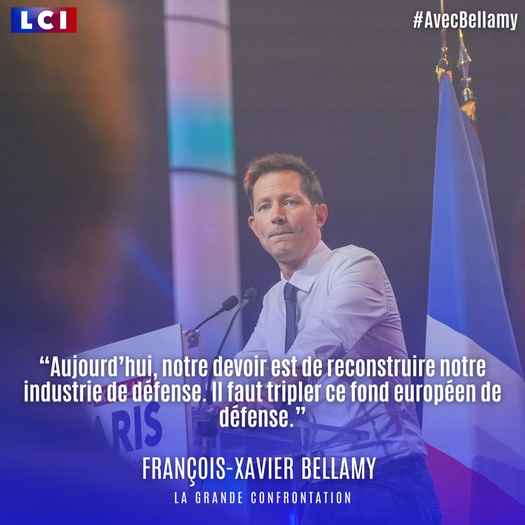 'Aujourd'hui, notre devoir est de reconstruire notre industrie de défense. Il faut tripler ce fond européen de défense.'

#LaGrandeConfrontation 
#TousBellamy
#AvecBellamy