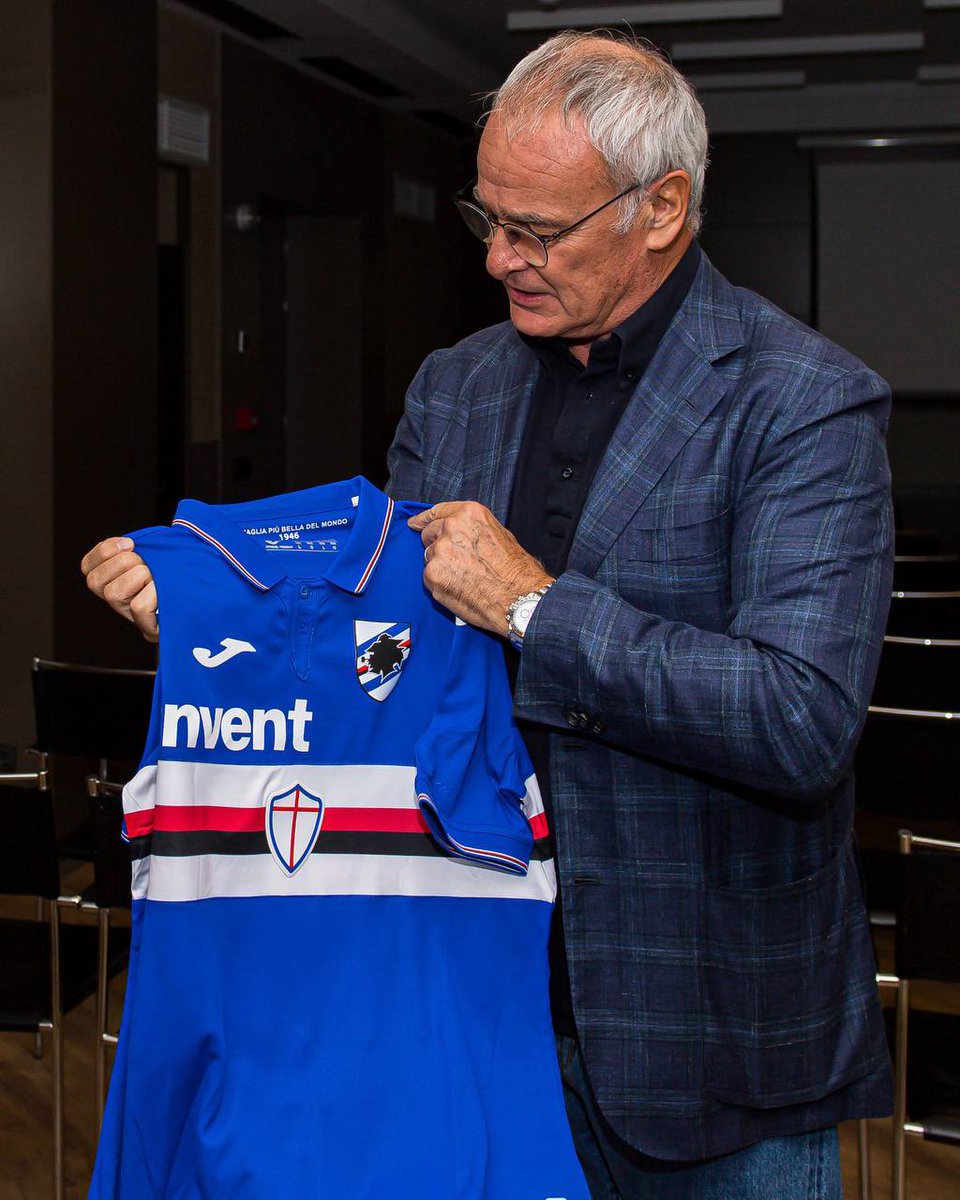 sampdoria's tweet photo. 𝗖𝗟𝗔𝗨𝗗𝗜𝗢 𝗥𝗔𝗡𝗜𝗘𝗥𝗜 👑

Orgogliosi di aver fatto parte del tuo lungo viaggio. 

🔵⚪️🔴⚫️⚪️🔵 https://t.co/zcy5Y7FakC