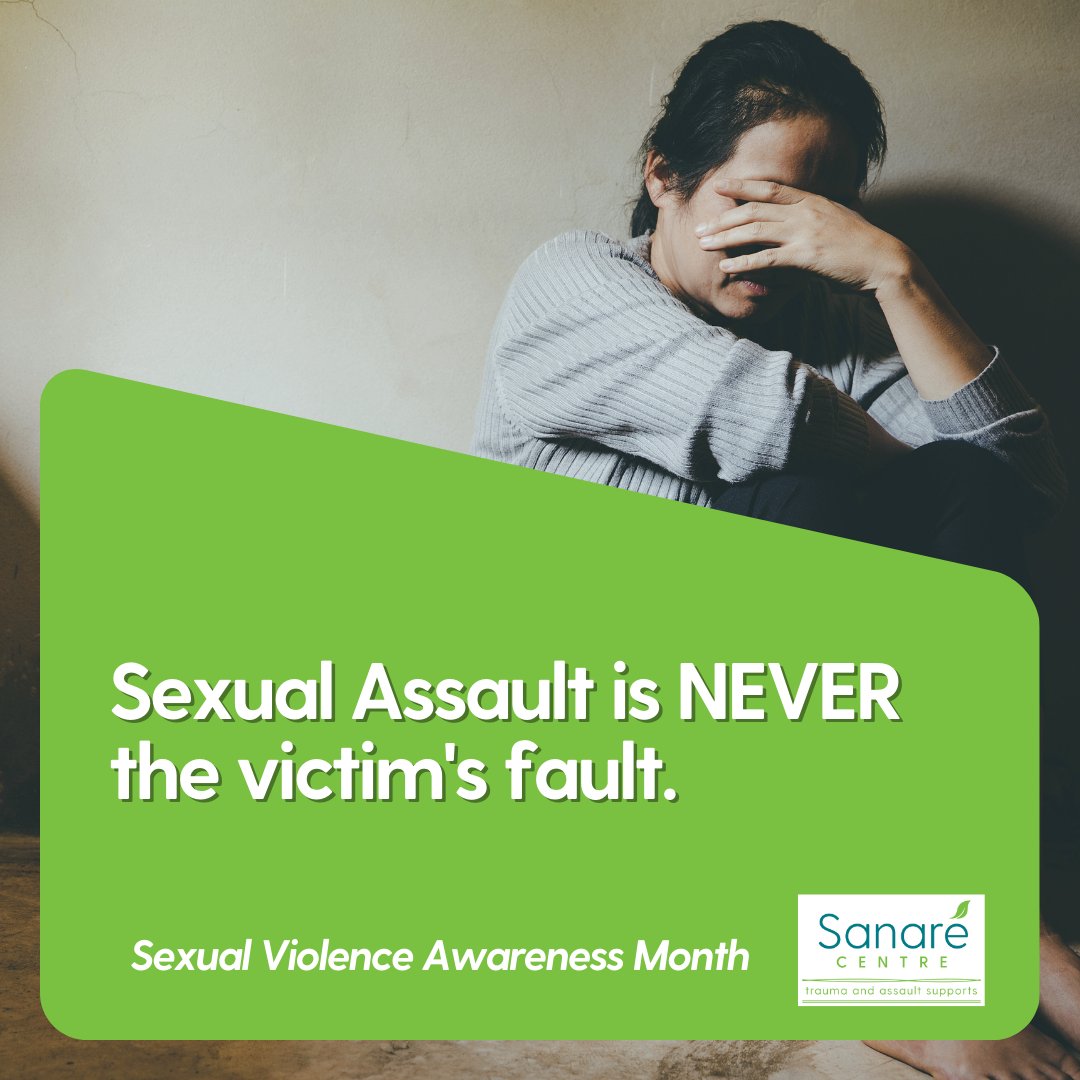 SanareCentre's tweet photo. A recent stat says that:
"1 in 5 people who have experienced sexual assault have felt blamed for their own victimization." 
This is referred to as Victim Blaming. Learn how you can help change this: https://t.co/Jz2Xx7emGf
#sexualviolence #sapm #sexualassaultpreventionmonth https://t.co/JiJxnj2duF