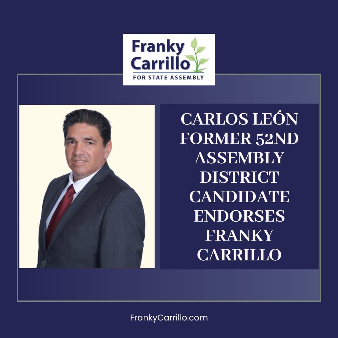 carrillofranky's tweet image. Both Genesis and Carlos have strong grassroots credibility and meaningful ties to the 52nd Assembly District, and I appreciate their show of support for my candidacy. Together we will continue to advocate for the people.

#AD52 #FrankyCarrilloForAssembly #FrankyForAD52 #EastLA…