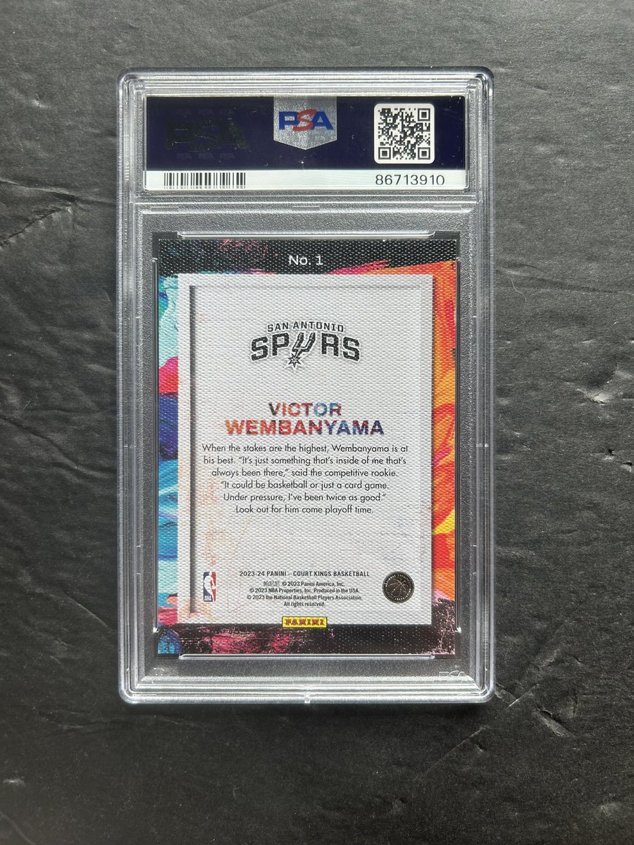 CouleeCards's tweet photo. Next one up! Wemby Rookie Exclusive PSA 8, a PSA 7 did $1000 on eBay, take ours for $975!! https://t.co/pwqfLQEbPg