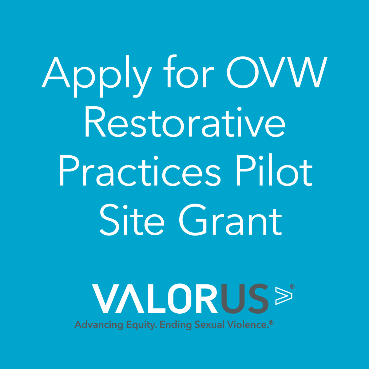 The US Office on Violence Against Women (OVW) has released the first-ever Restorative Practices Pilot Sites Program Solicitation. VALOR is excited to be a Training and Technical Assistance Provider on this important project! Interested? Visit ➡️ loom.ly/voMMFhQ