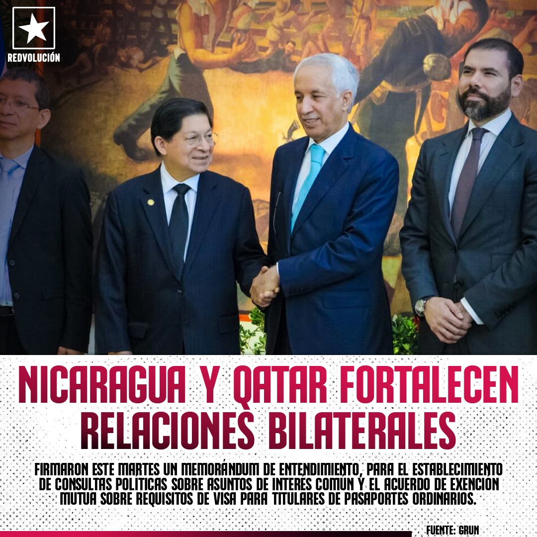 #Nicaragua y Qatar fortalecen relaciones bilaterales

#EnDefensaDelFSLN
#4519LaPatriaLaRevolución
#ManaguaSandinista