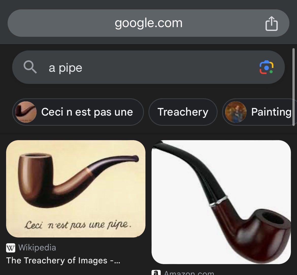 Google is so broken that the first image it gave me for a pipe is something that is not a pipe 🙄