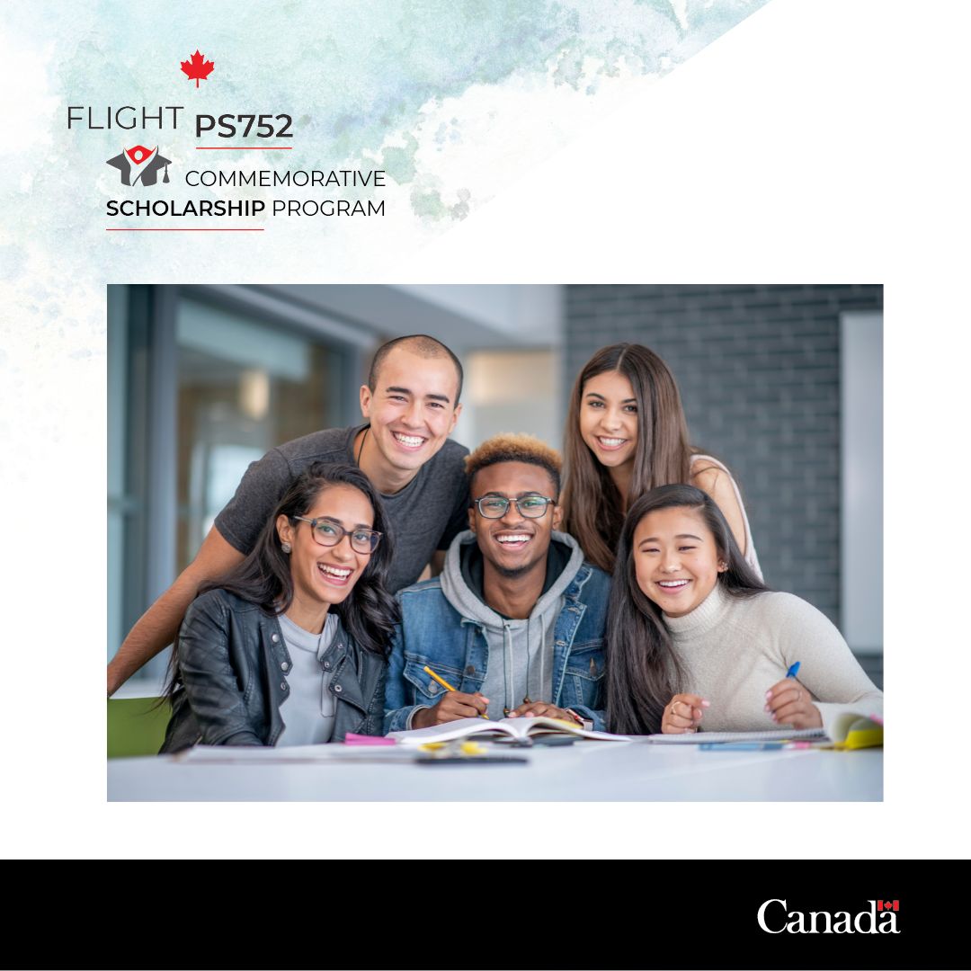 We are still accepting applications for the Flight #PS752 Commemorative Scholarship Program until May 31. Funding is intended to cover expenses for 1 academic year. More details here:   
ow.ly/INax50RPC0a  

#StudyInCanada