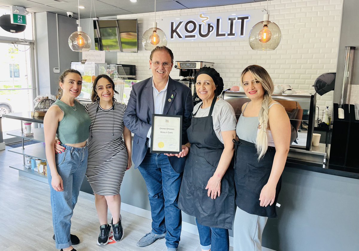 Thrilled to congratulate the team at the Koulit Cafe on their grand opening in #PortCredit. Stop by for a great selection of coffee and handcrafted pastries, desserts, and artisanal sandwiches! #MississaugaLakeshore #OpenForBusiness ☕️ 🥪🧁 Read more: koulitcafe.com