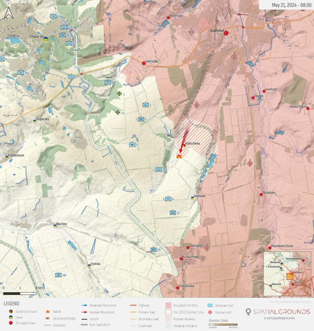 Las tropas rusas reocuparon la mayor parte de Klishchiivka -o lo que queda de la aldea-, la misma que había sido liberada en diciembre En el frente de Vovchansk, la pelea sigue dentro de la ciudad mientras Rusia está convirtiendo en ruinas la ciudad por medio de su artillería