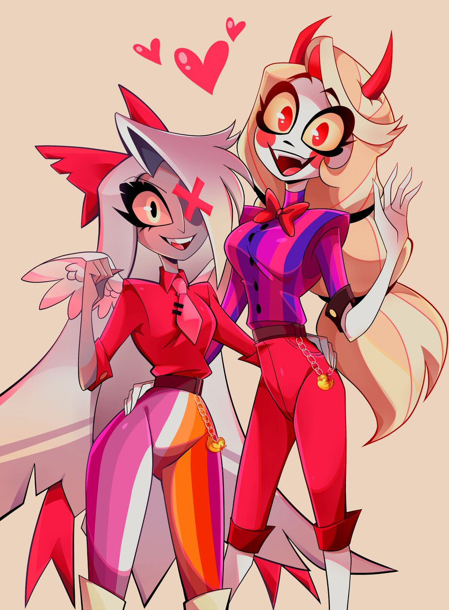 My girls💪🏼❤️💜✨️
#HazbinHotelChaggie 
#HazbinHotel