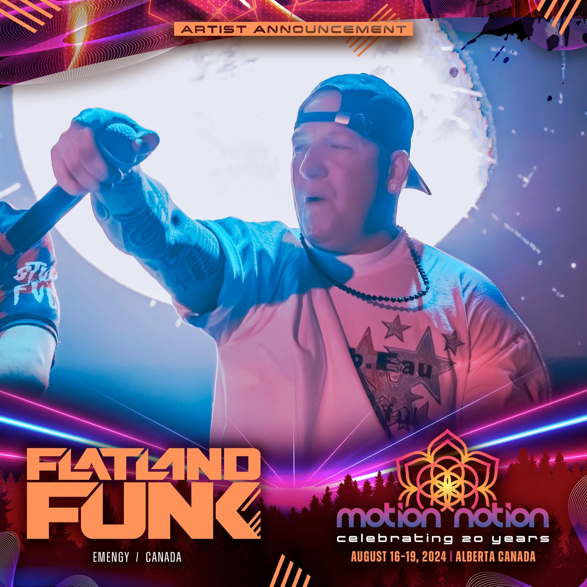 MotionNotion's tweet image. Flatland Funk in the house this summer! August 16th - 19th, Driftpile, AB ✨ Let's get groovy!
showpass.com/motion-notion-… 👈