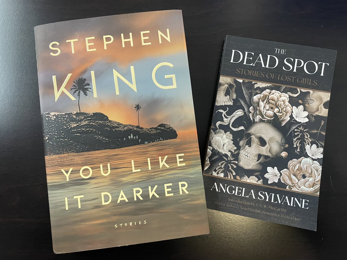 Is it a good omen that my debut horror short story collection, The Dead Spot, & @StephenKing’s new collection, You Like it Darker, released on the same day? I hope so And I hope a few readers are as inspired & entertained & destroyed by my stories as I have been by Mr. King’s🖤
